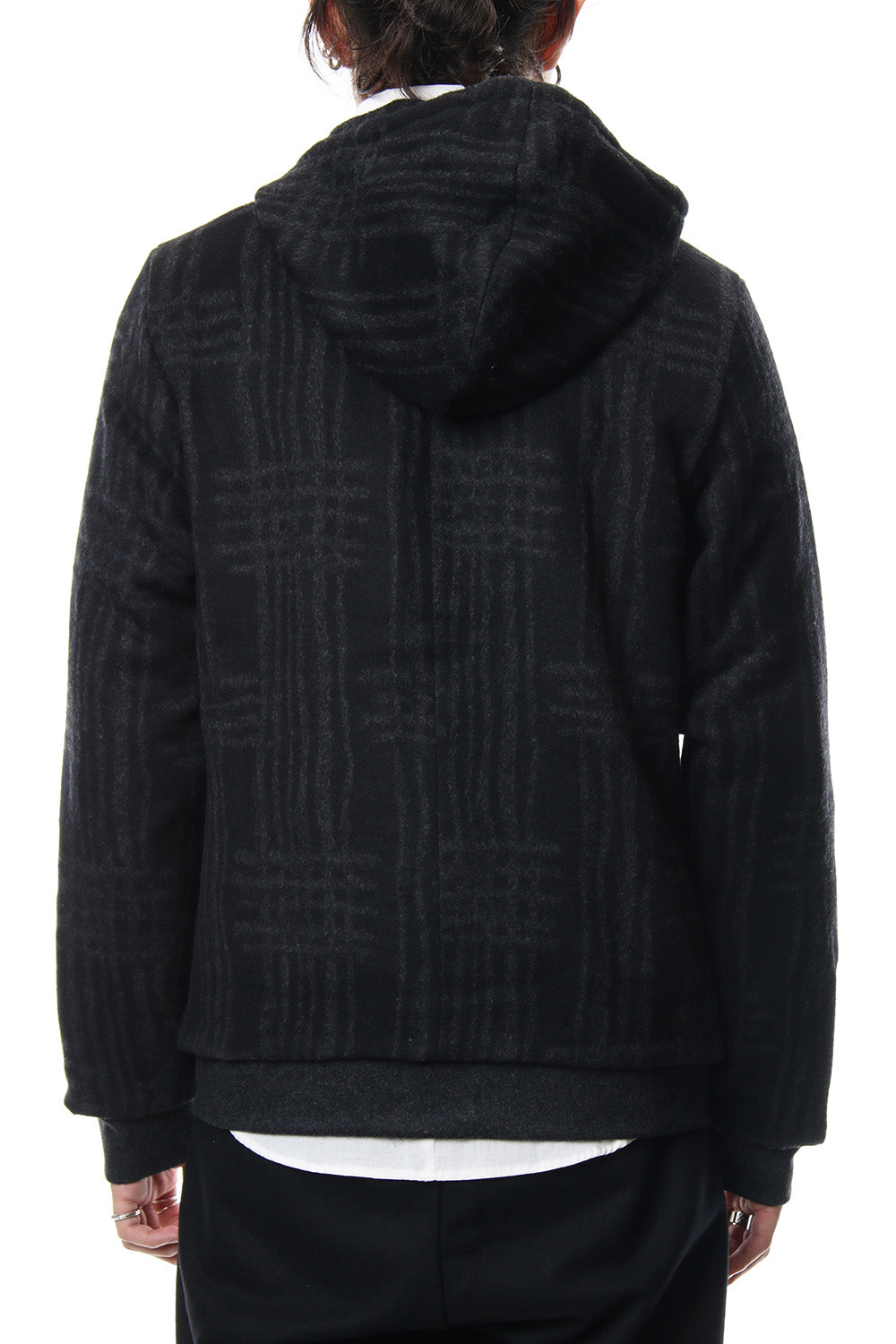 Pullover CT63 Grid Pattern Jaquard Wool Beaver Finished