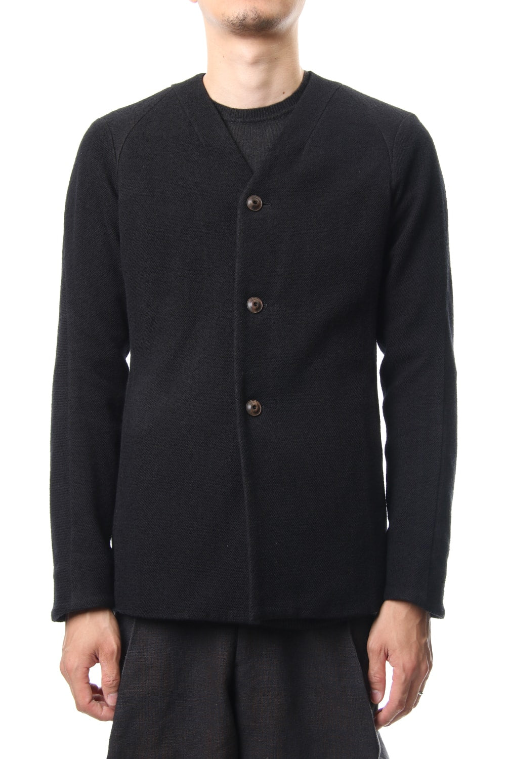 Jacket Wool / Cotton Raschel Knit Blue Black