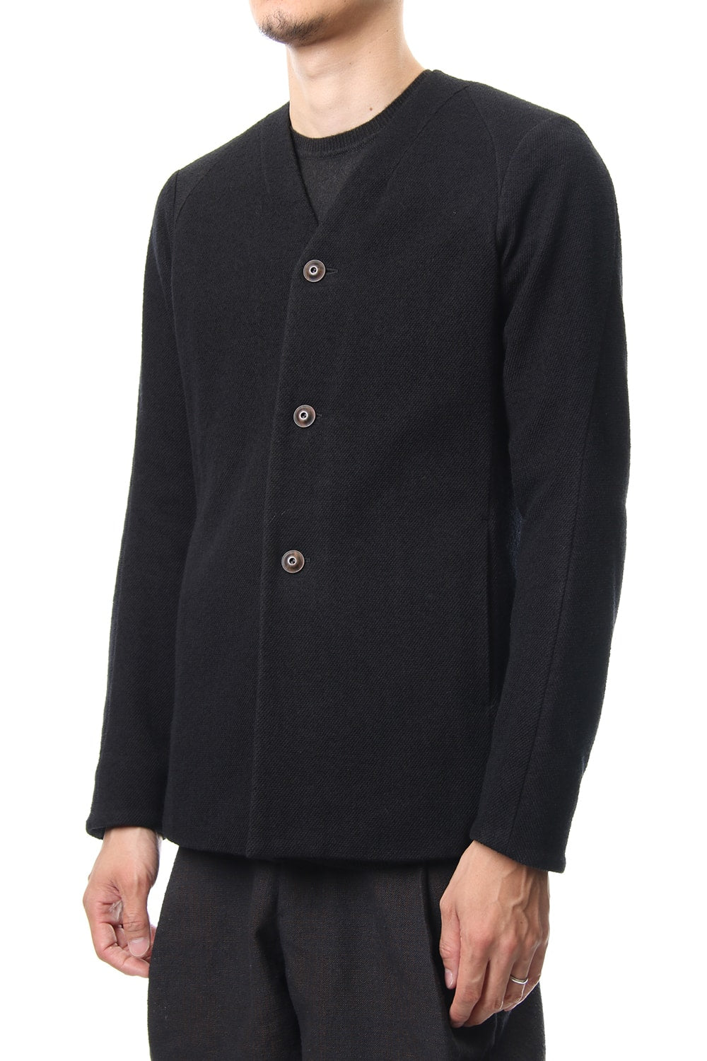 Jacket Wool / Cotton Raschel Knit Blue Black
