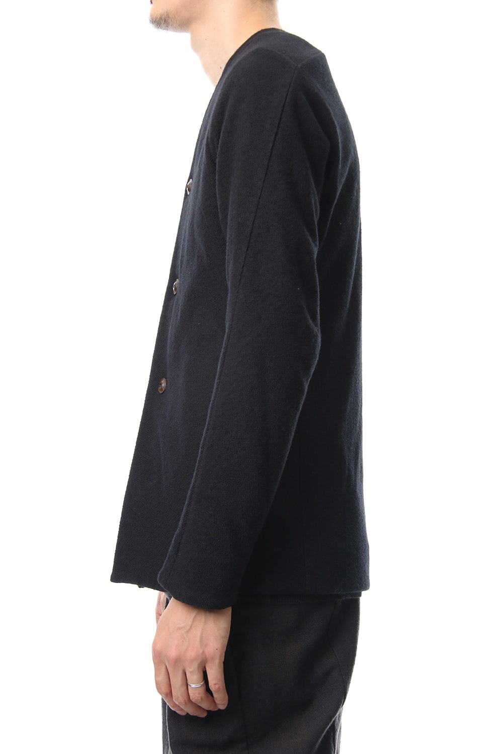 Jacket Wool / Cotton Raschel Knit Blue Black