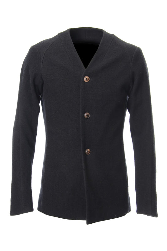 Jacket Wool / Cotton Raschel Knit Blue Black