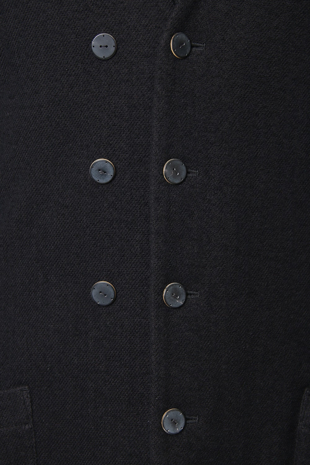 Coat Wool / Cotton Raschel Knit Blue Black