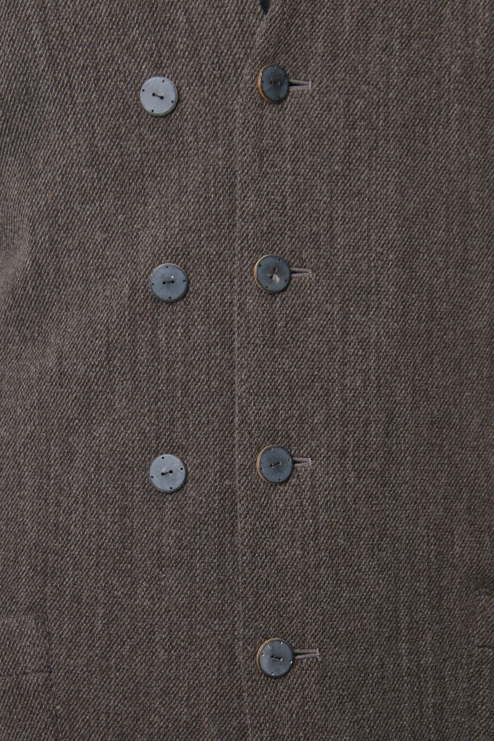 Coat Wool / Cotton Raschel Knit Brown Gray