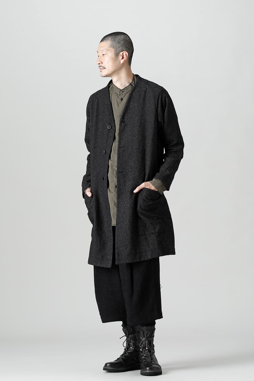 Coat Silk mixed Jacquard