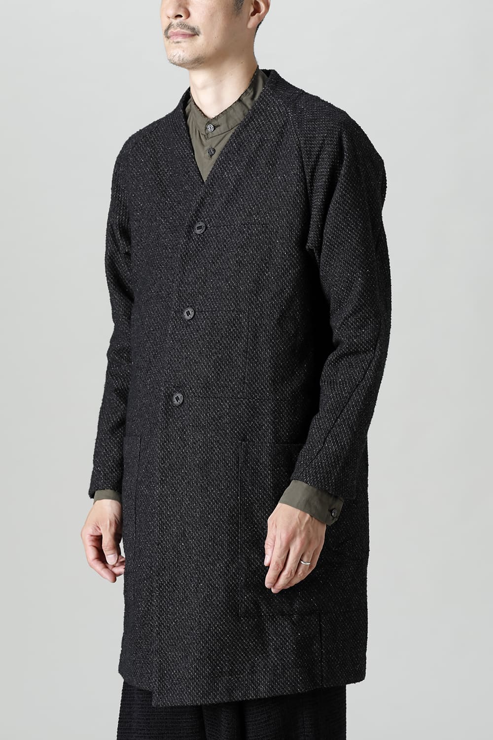 Coat Silk mixed Jacquard