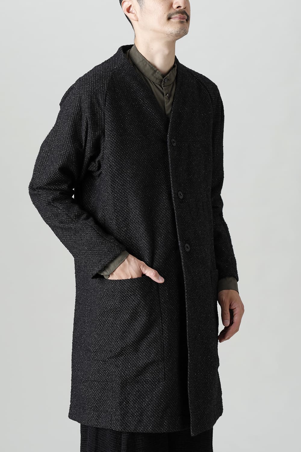 Coat Silk mixed Jacquard