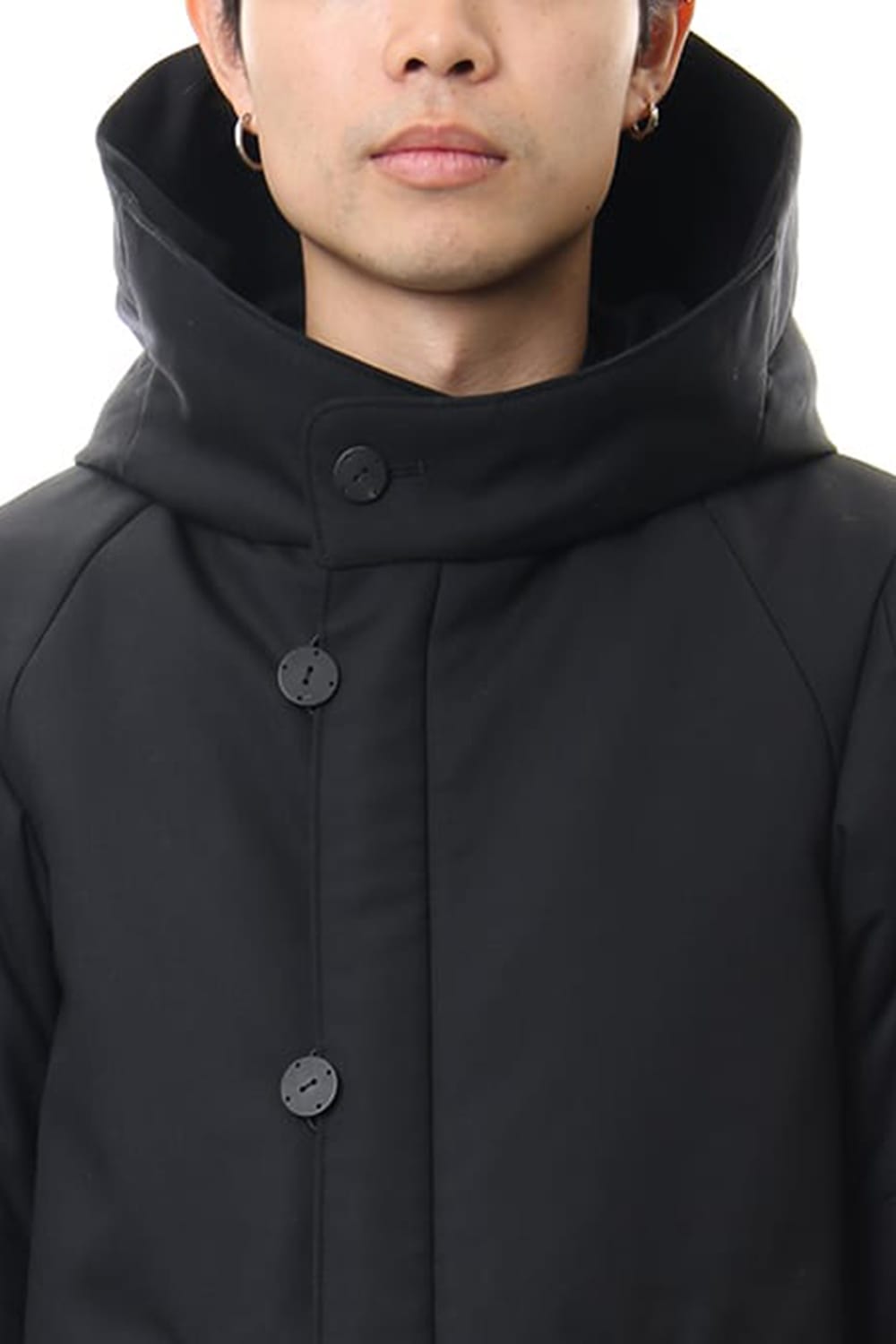 Wool Super 120's Batting Hood Coat