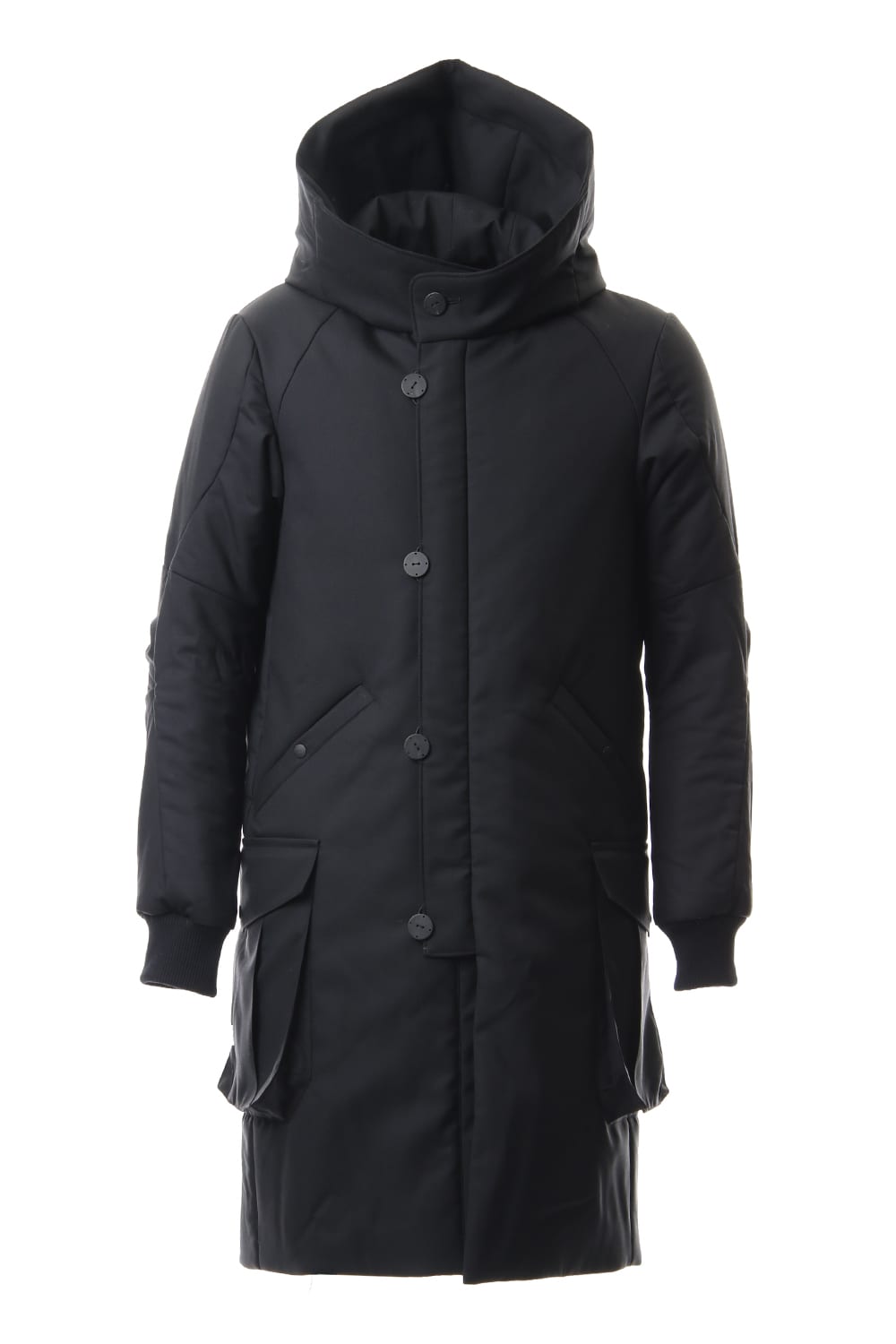 Wool Super 120's Batting Hood Coat