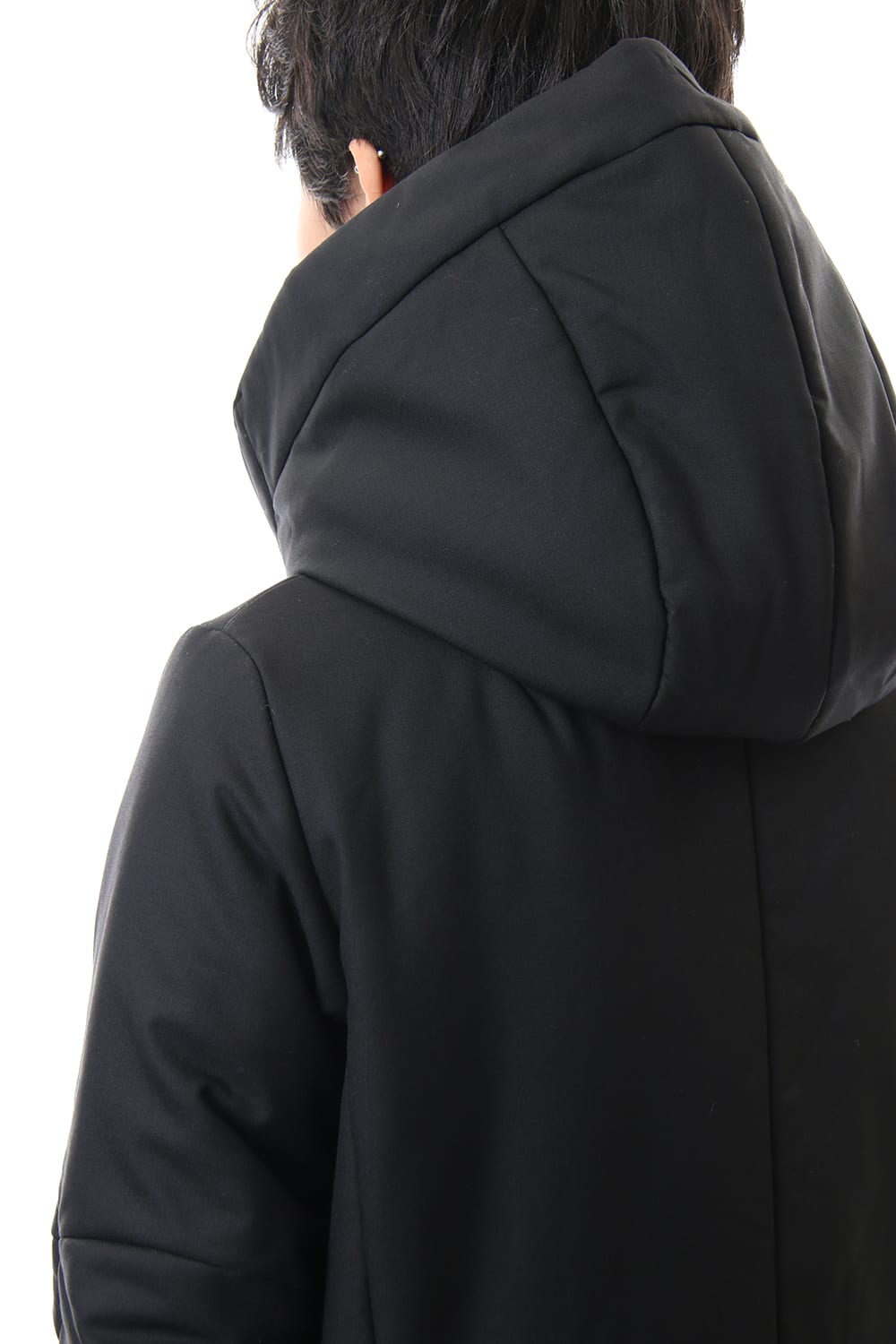 Wool Super 120's Batting Hood Coat