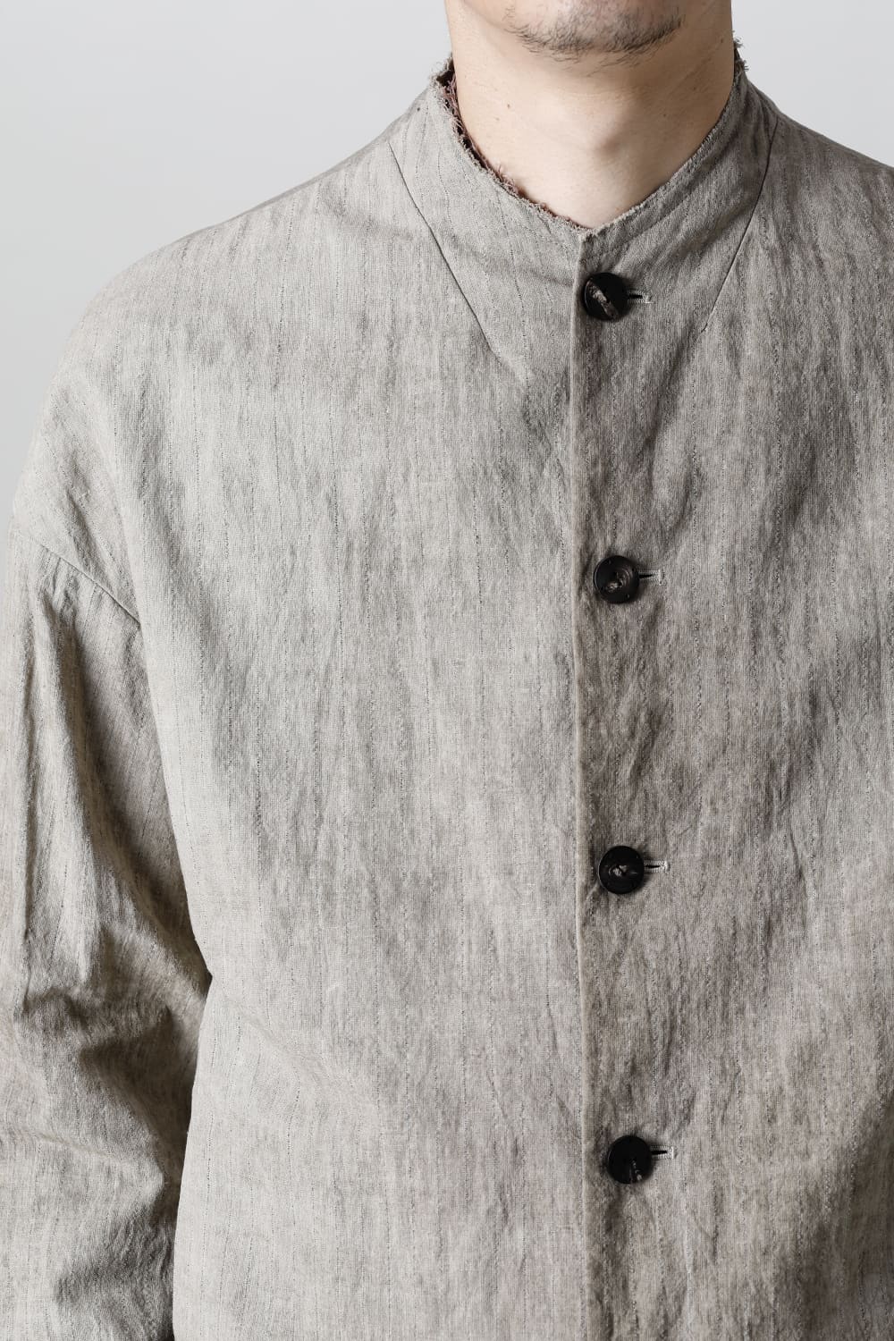 Jacket cotton / linen cold dyed