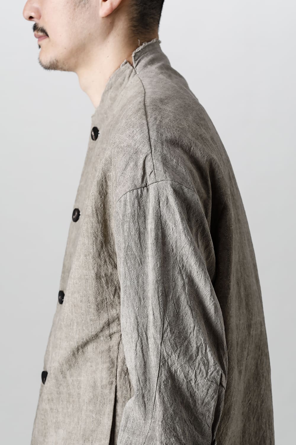Jacket cotton / linen cold dyed