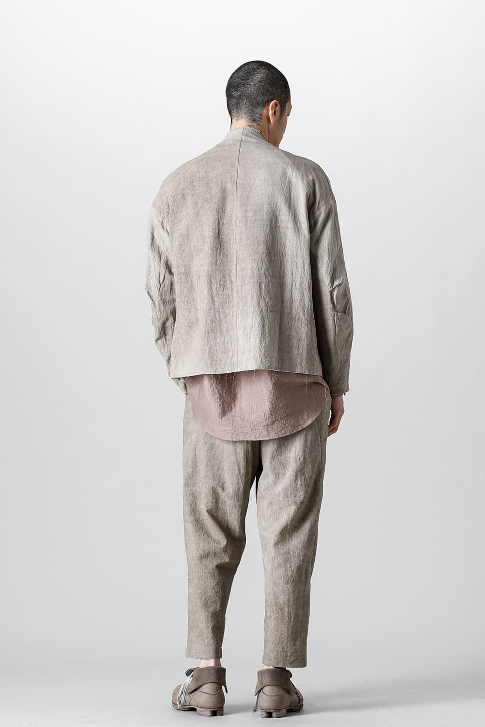 Jacket cotton / linen cold dyed