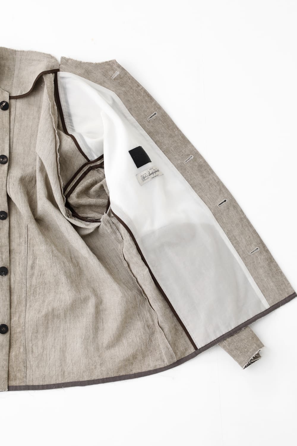 Jacket cotton / linen cold dyed