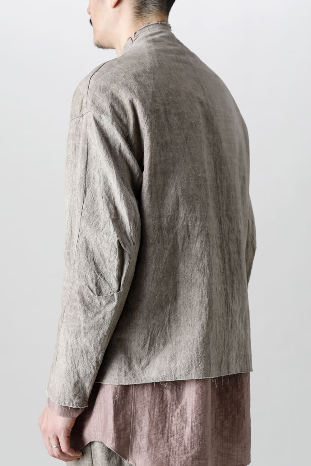 Jacket cotton / linen cold dyed
