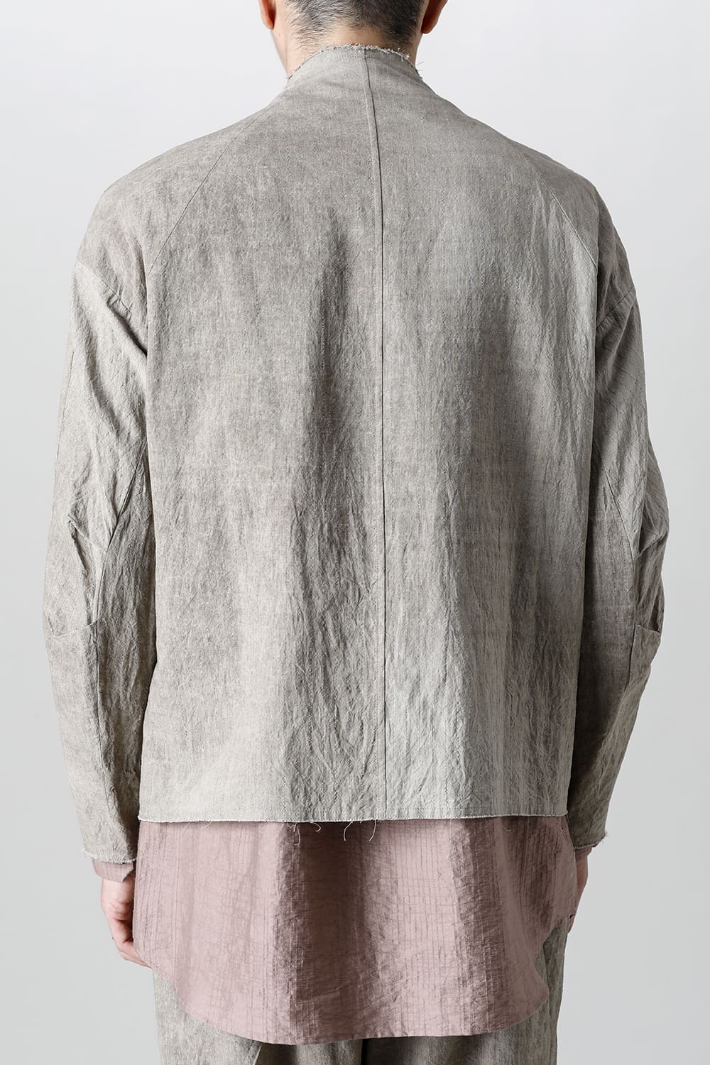Jacket cotton / linen cold dyed