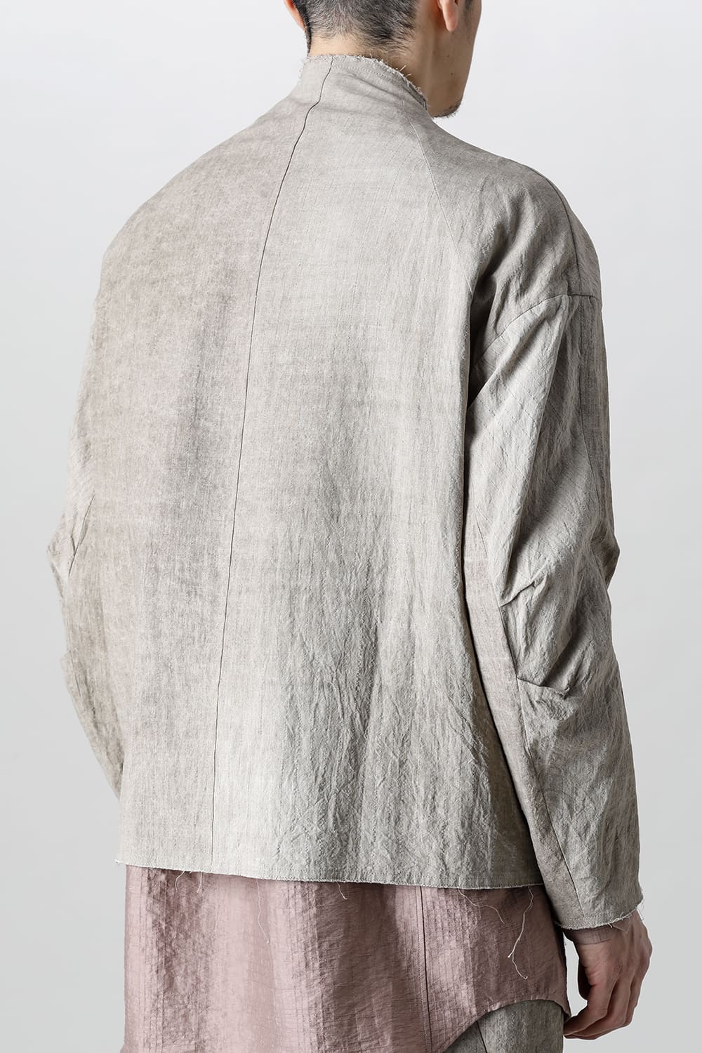 Jacket cotton / linen cold dyed