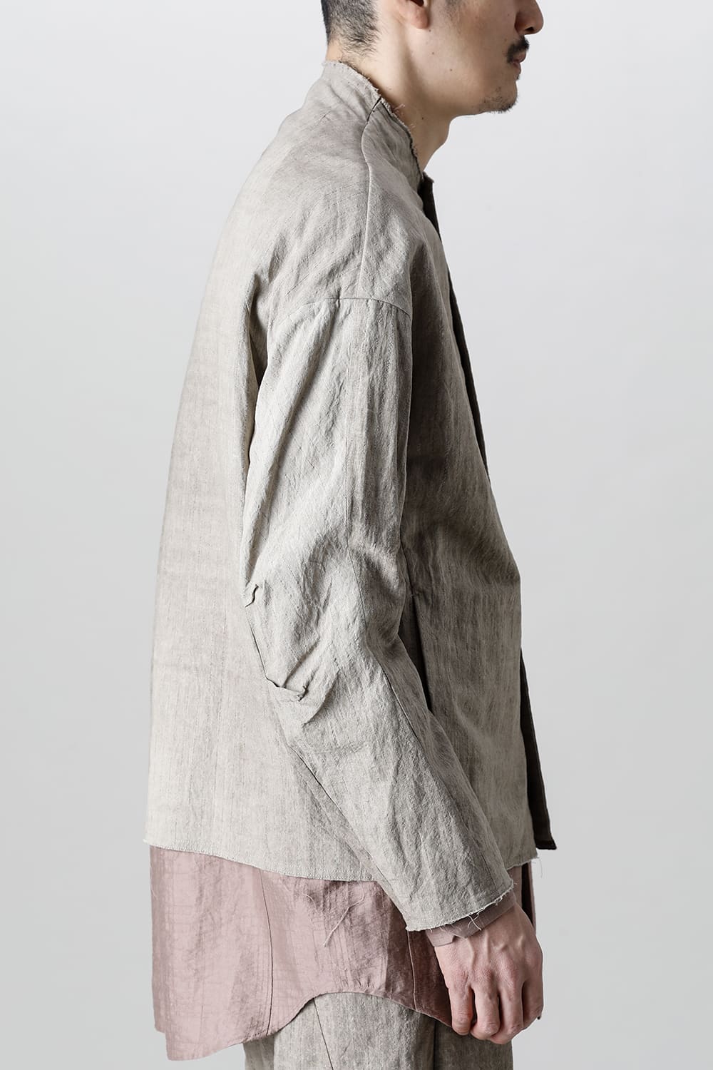 Jacket cotton / linen cold dyed