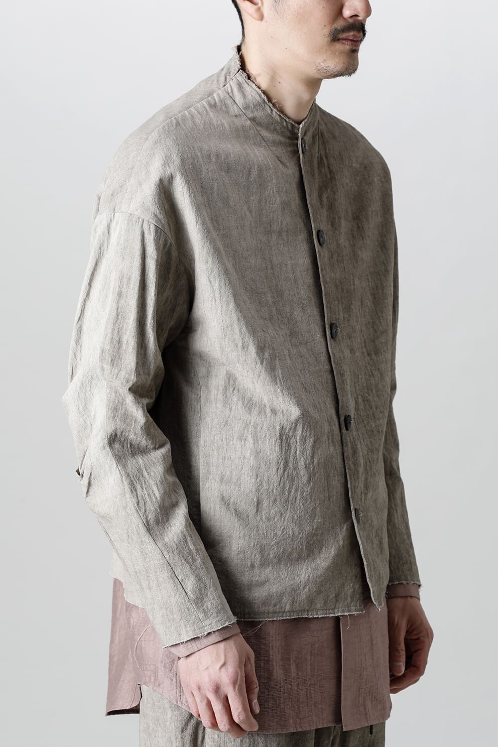 Jacket cotton / linen cold dyed