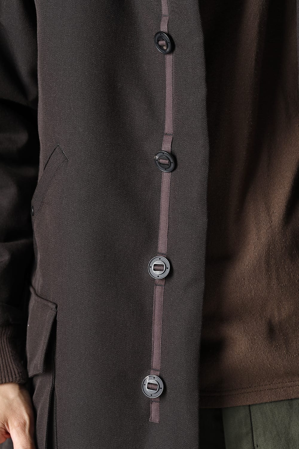 Padded Coat Structure Wool Gabardine