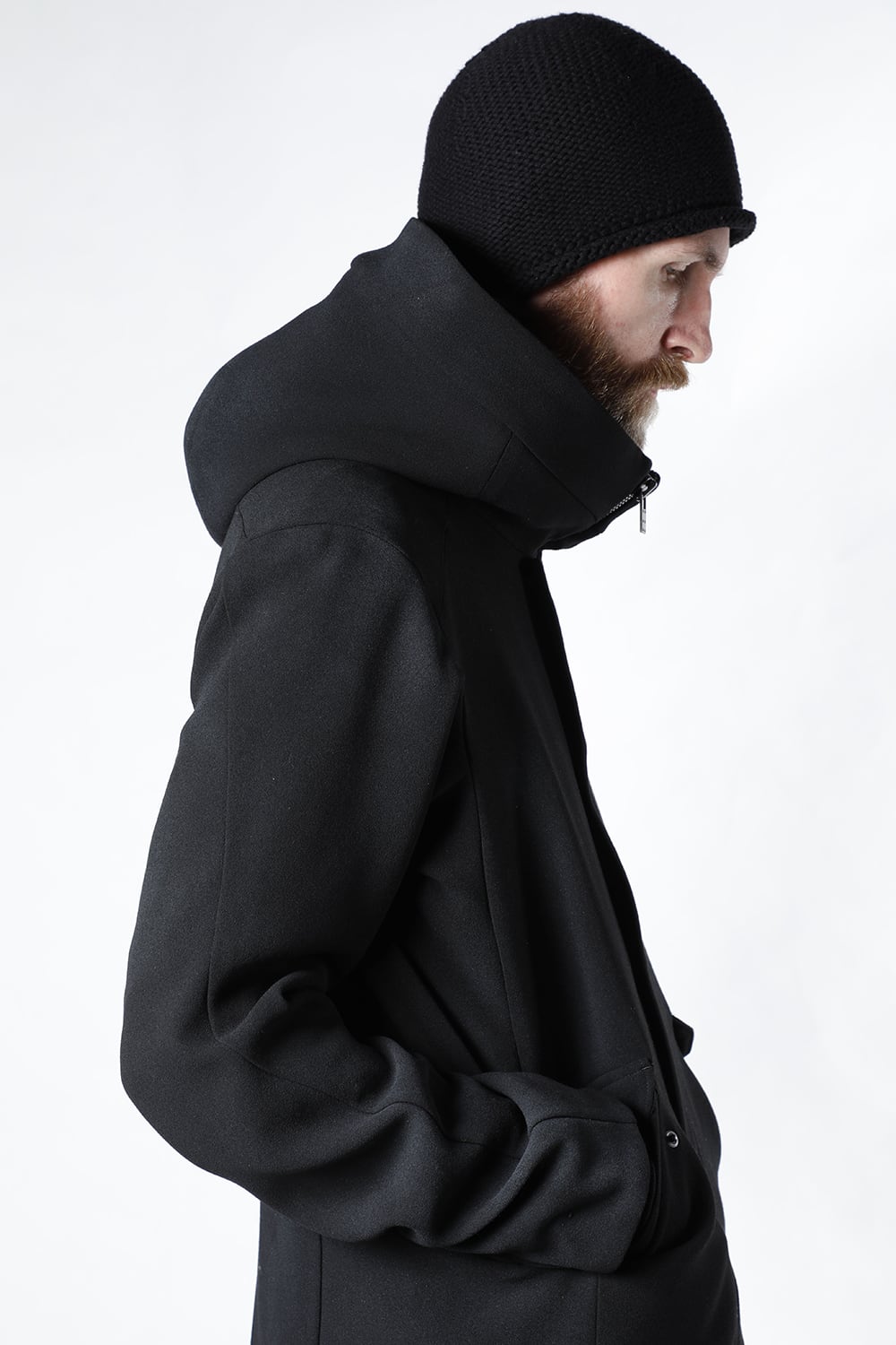 ジャケット ウール ヘビー ジョーゼット ホワイトピグメント コーティング