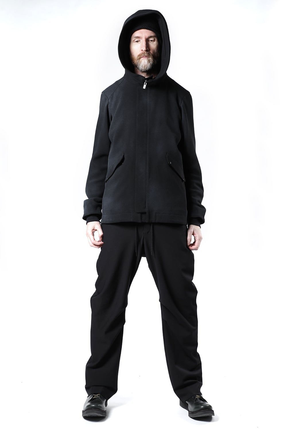 ジャケット ウール ヘビー ジョーゼット ホワイトピグメント コーティング