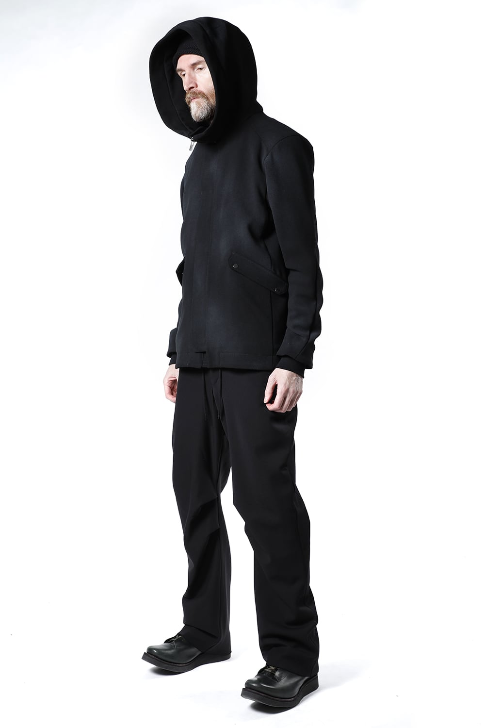 ジャケット ウール ヘビー ジョーゼット ホワイトピグメント コーティング