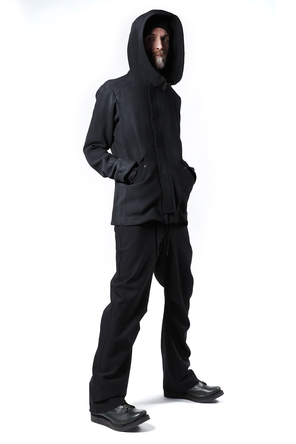 ジャケット ウール ヘビー ジョーゼット ホワイトピグメント コーティング