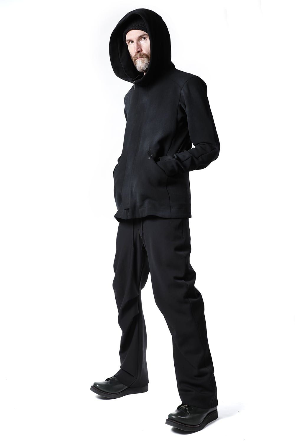 ジャケット ウール ヘビー ジョーゼット ホワイトピグメント コーティング