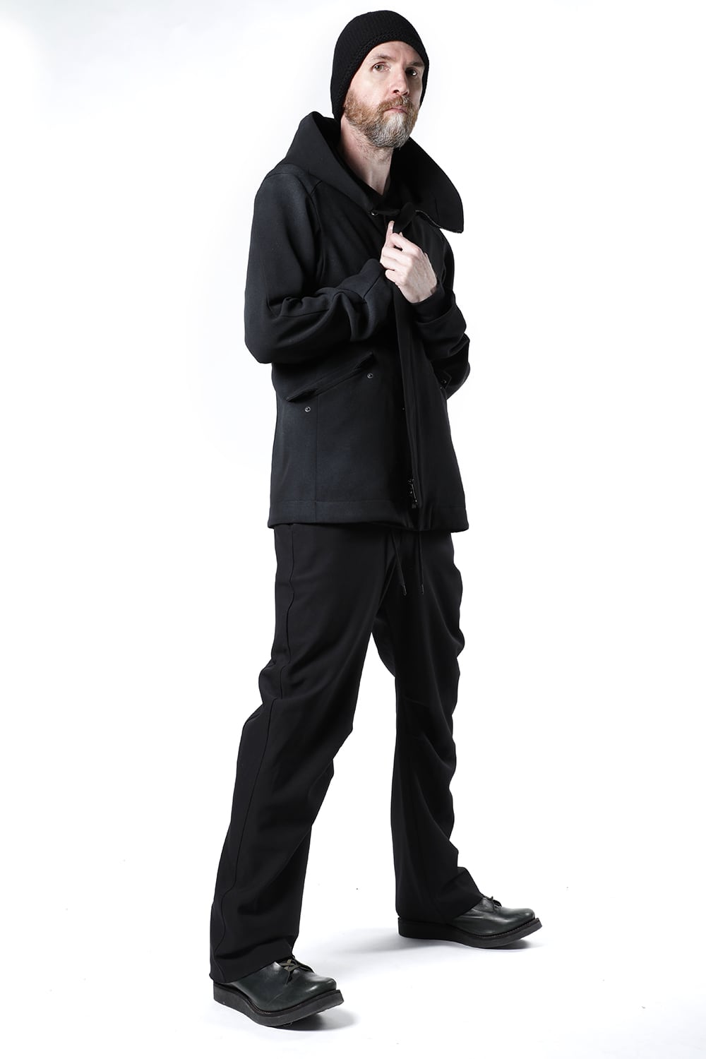 ジャケット ウール ヘビー ジョーゼット ホワイトピグメント コーティング