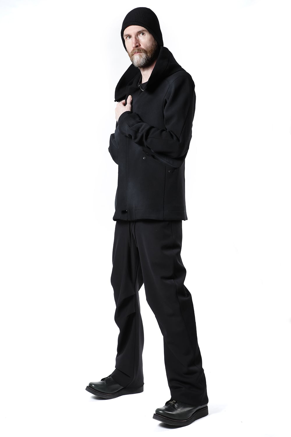 ジャケット ウール ヘビー ジョーゼット ホワイトピグメント コーティング