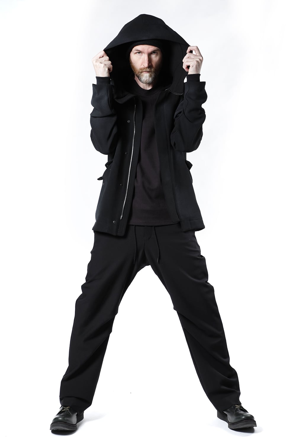 ジャケット ウール ヘビー ジョーゼット ホワイトピグメント コーティング