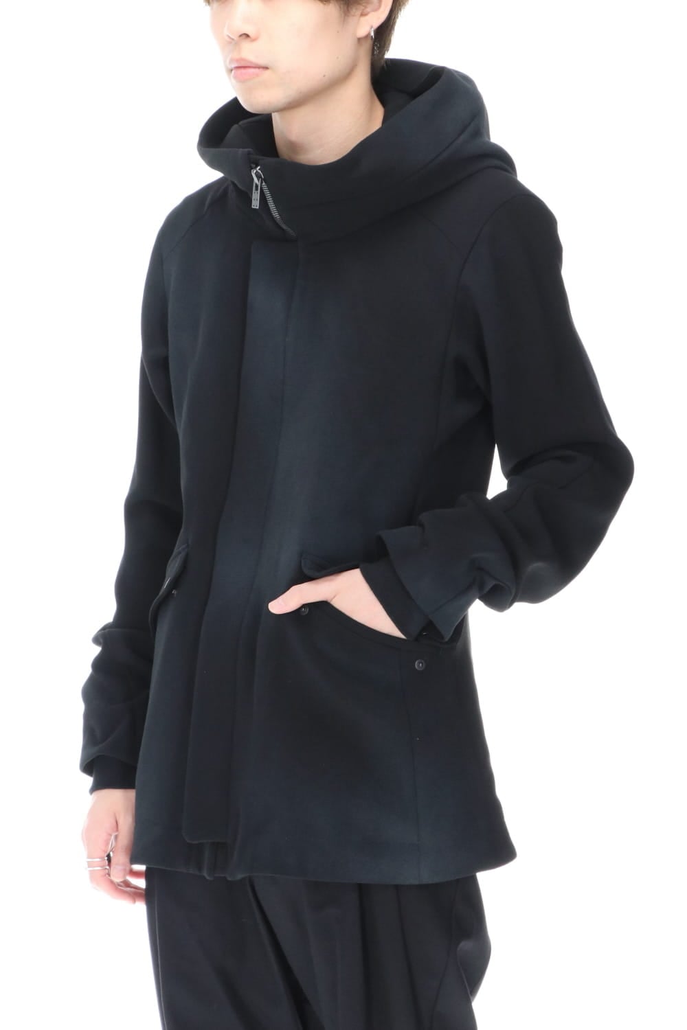 ジャケット ウール ヘビー ジョーゼット ホワイトピグメント コーティング