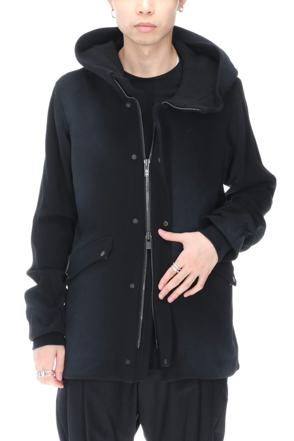 ジャケット ウール ヘビー ジョーゼット ホワイトピグメント コーティング