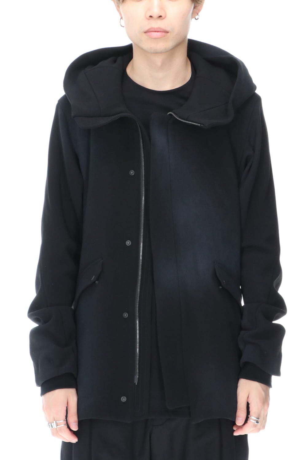 ジャケット ウール ヘビー ジョーゼット ホワイトピグメント コーティング