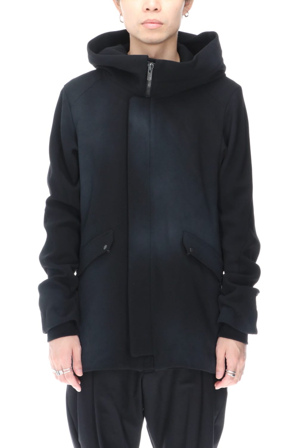 ジャケット ウール ヘビー ジョーゼット ホワイトピグメント コーティング