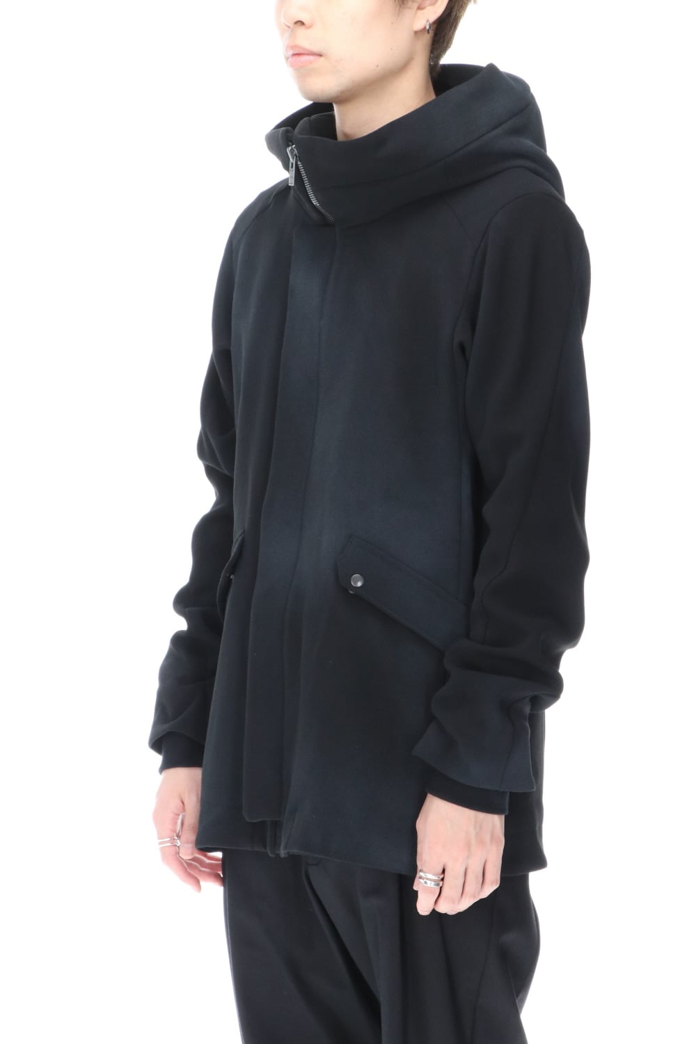 ジャケット ウール ヘビー ジョーゼット ホワイトピグメント コーティング