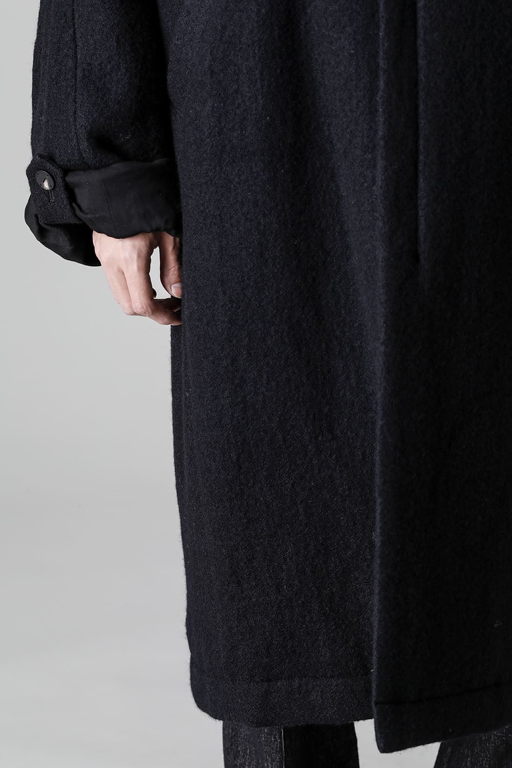 ハイネックコートウールミリング