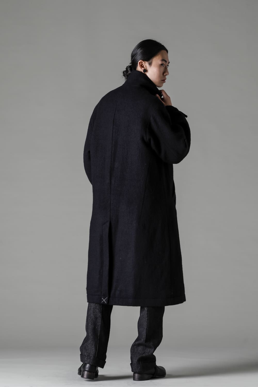 ハイネックコートウールミリング