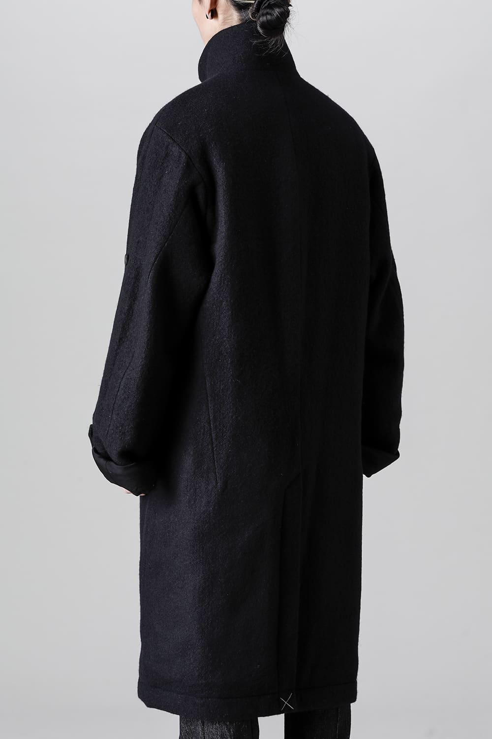 ハイネックコートウールミリング