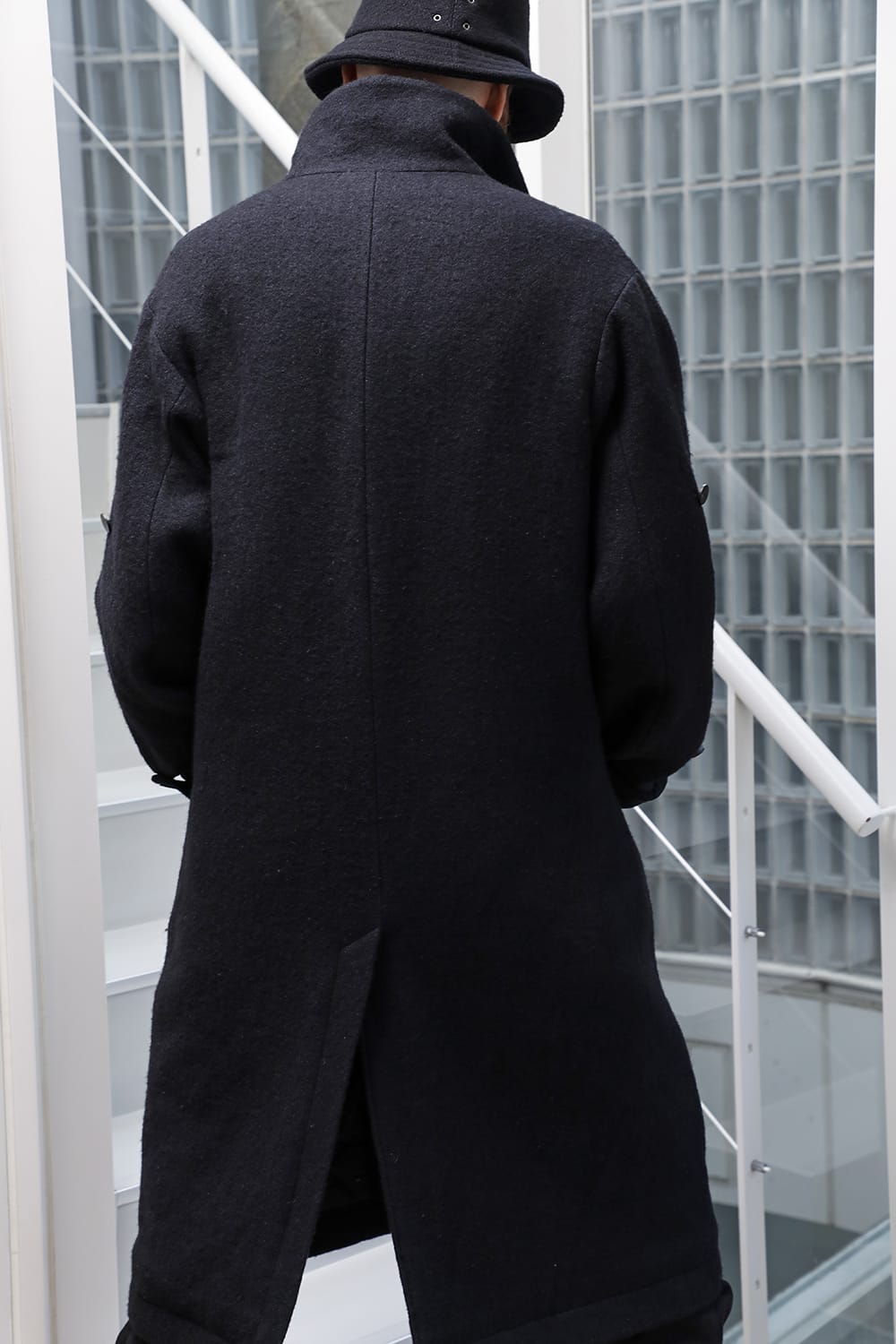 ハイネックコートウールミリング