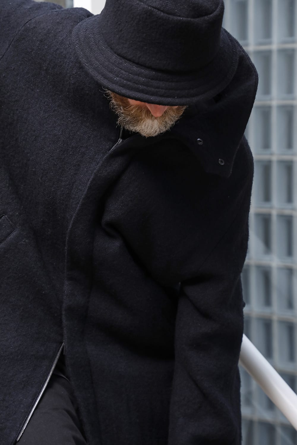 ハイネックコートウールミリング