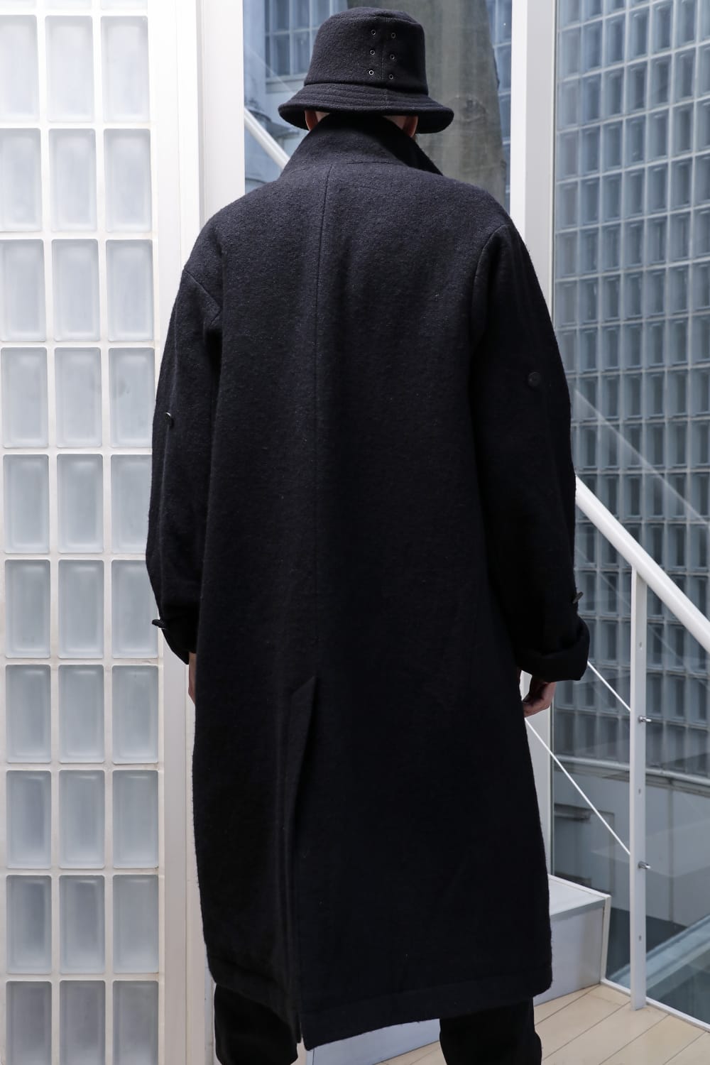 ハイネックコートウールミリング