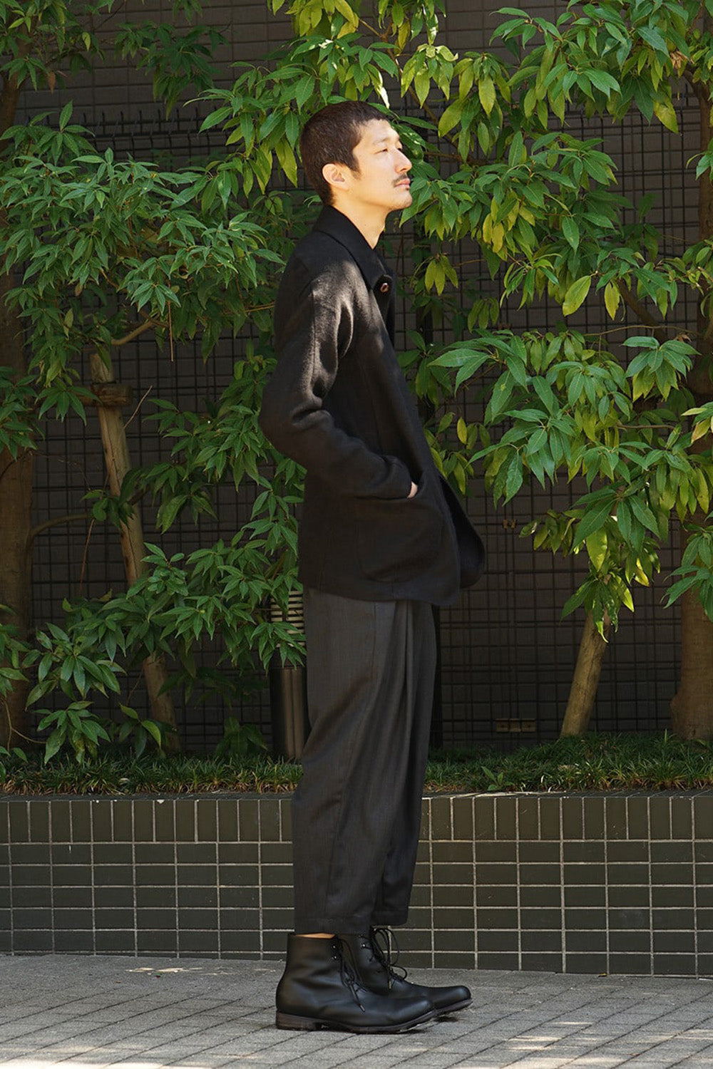 FASCNATE Limited Coat Camel /Linen Shadow Check