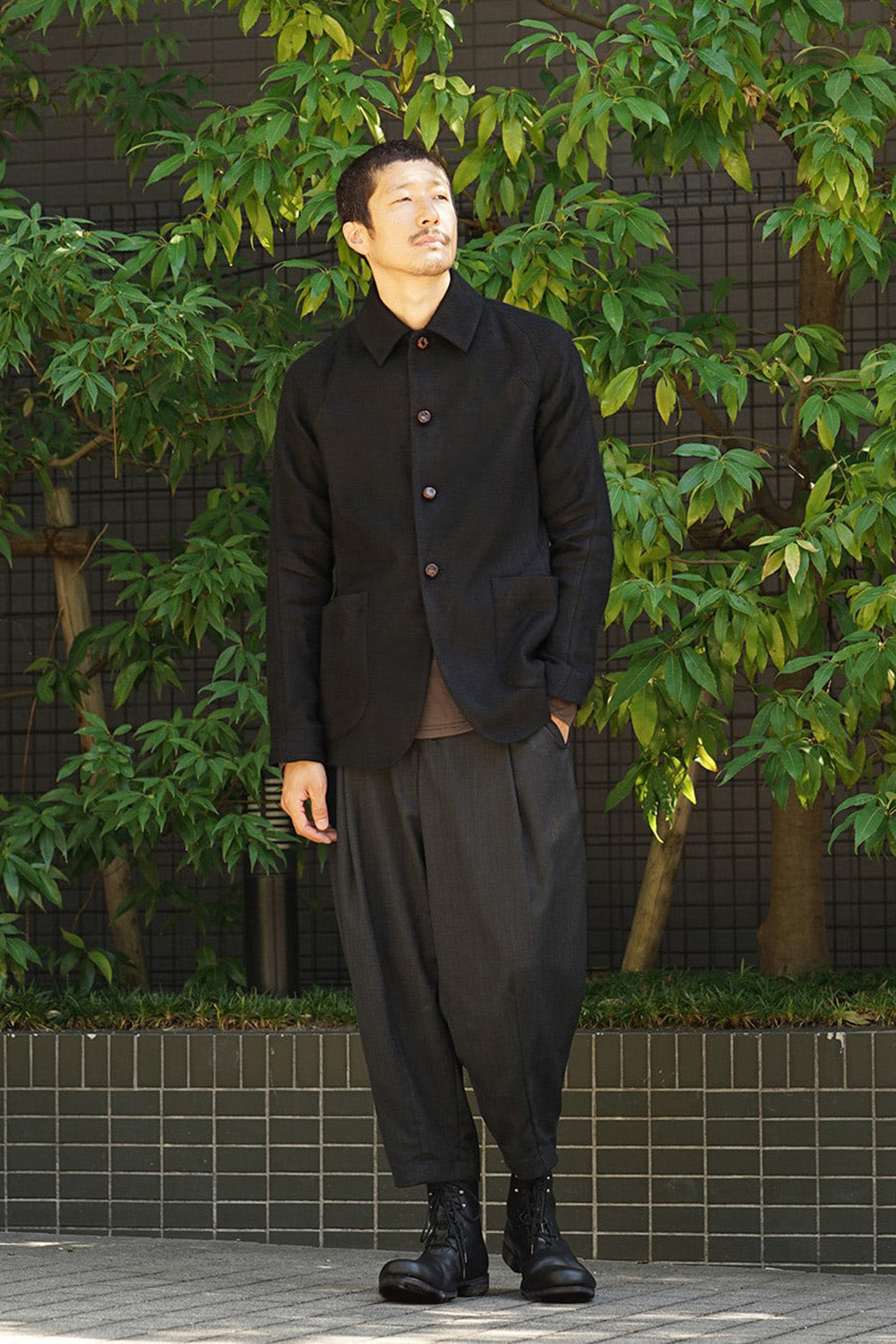 FASCNATE Limited Coat Camel /Linen Shadow Check