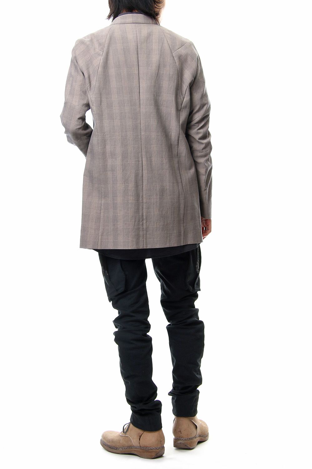 Double breasted jacket cotton glen check