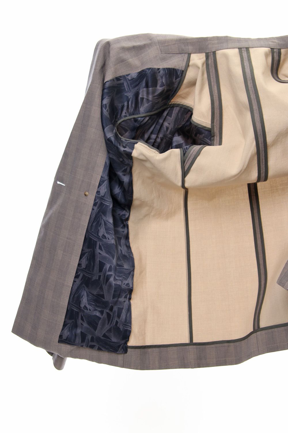 Double breasted jacket cotton glen check