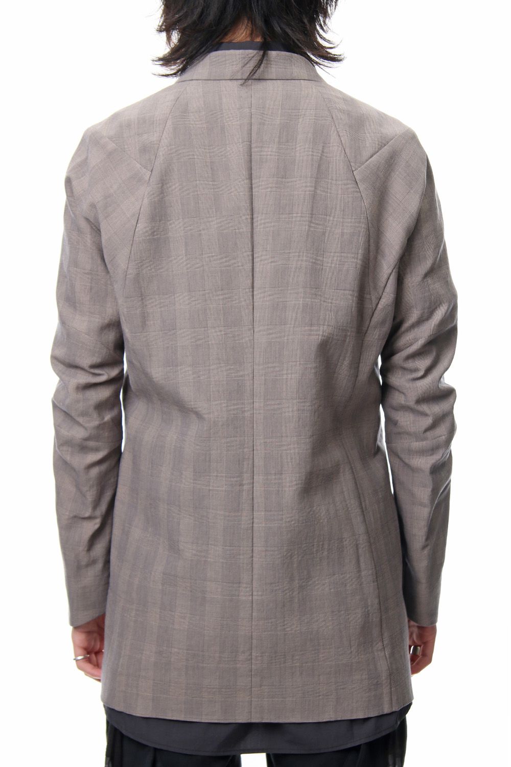 Double breasted jacket cotton glen check