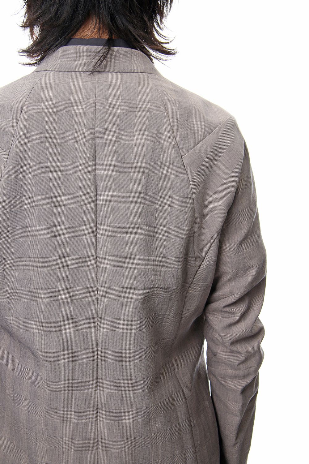 Double breasted jacket cotton glen check