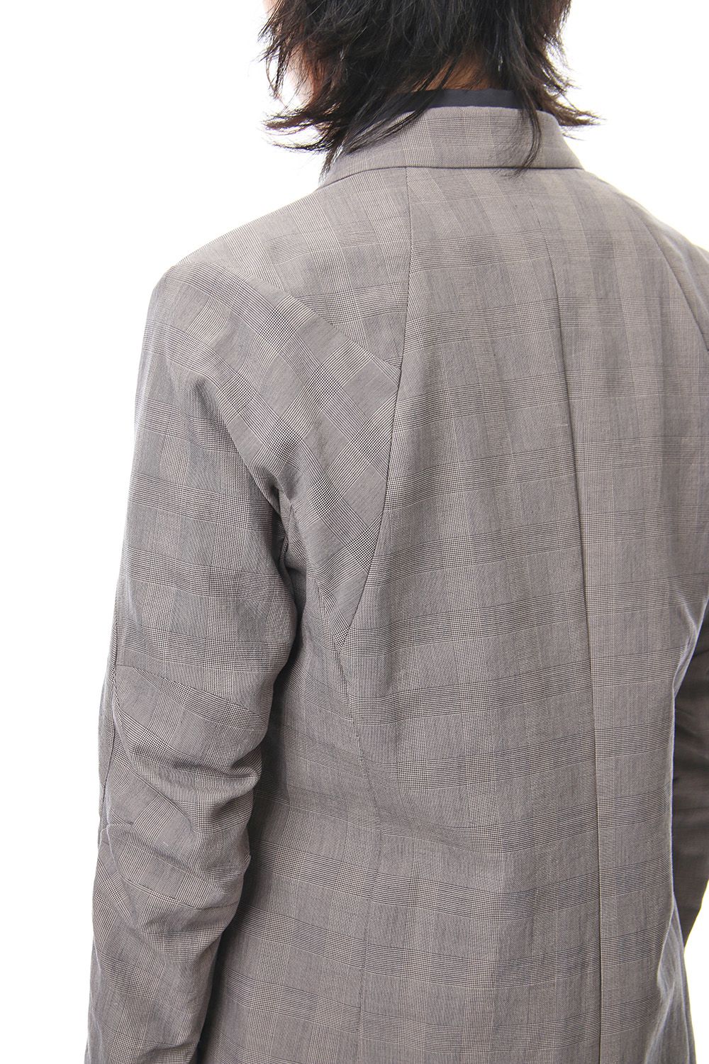 Double breasted jacket cotton glen check