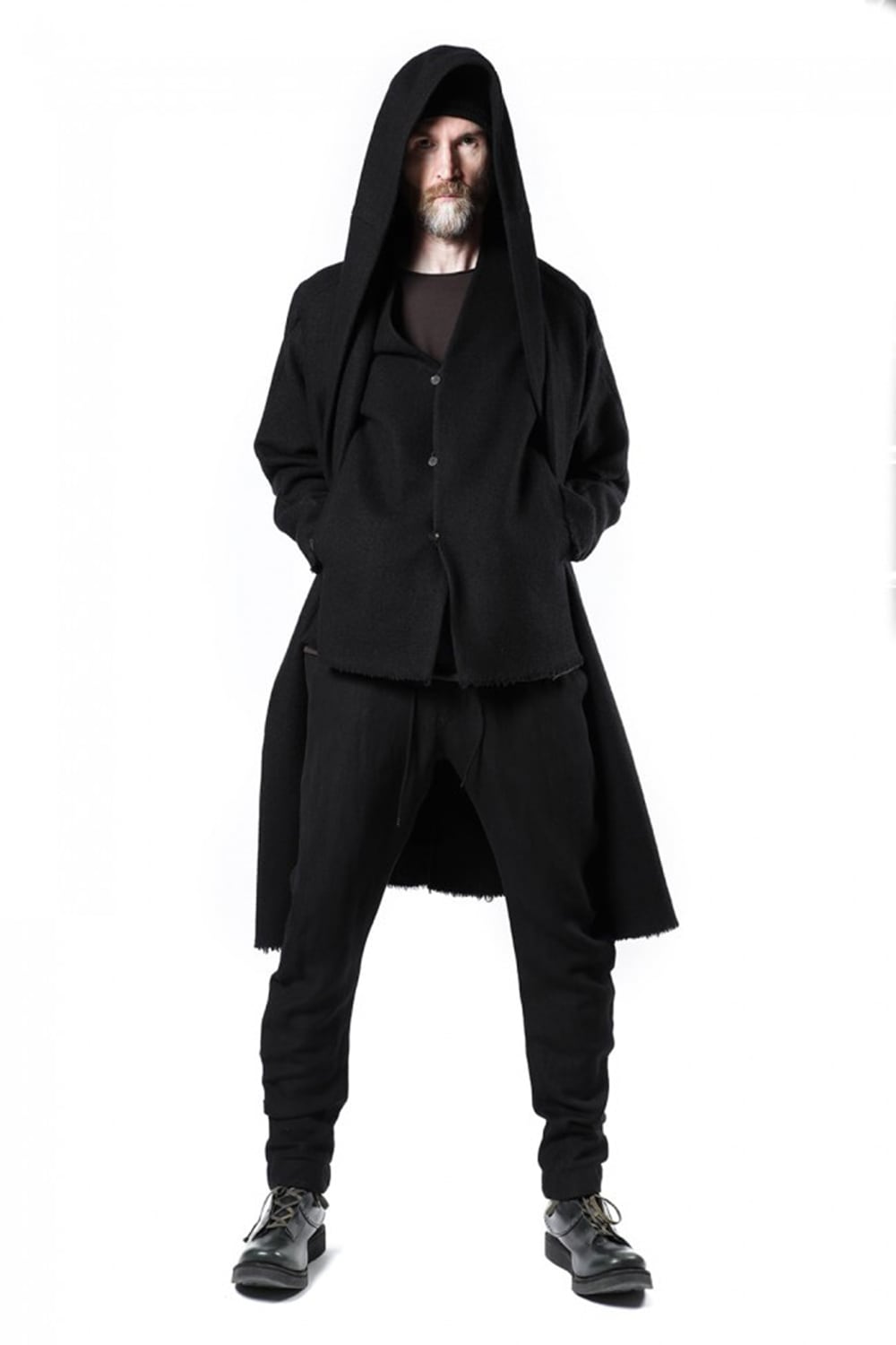 Hood Coat Compressed Wool